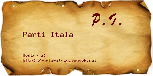 Parti Itala névjegykártya